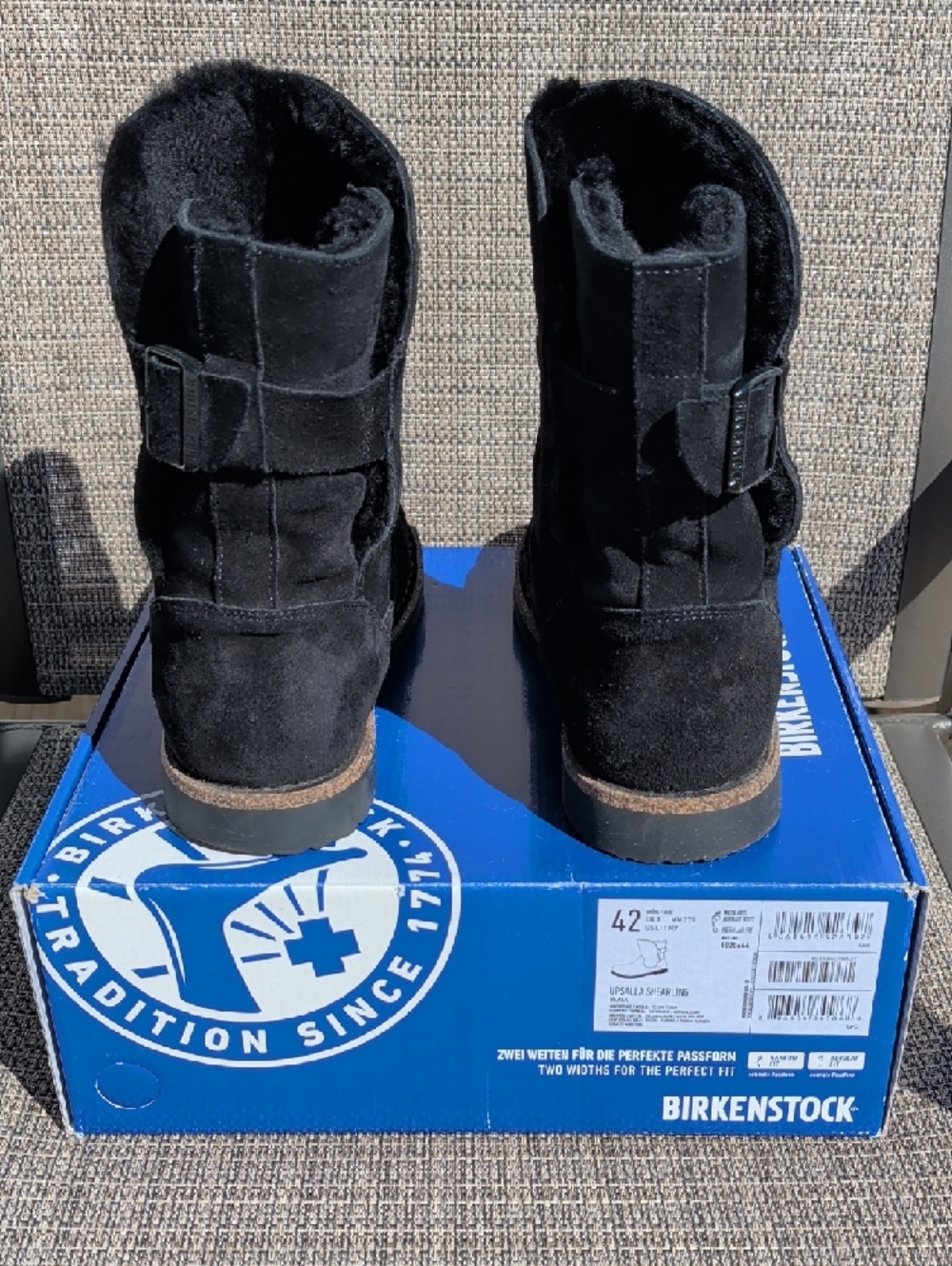 Birkenstock Upsalla Shearling Black (42) US Women's 11/Men's 9 EUC - Picture 4 of 12